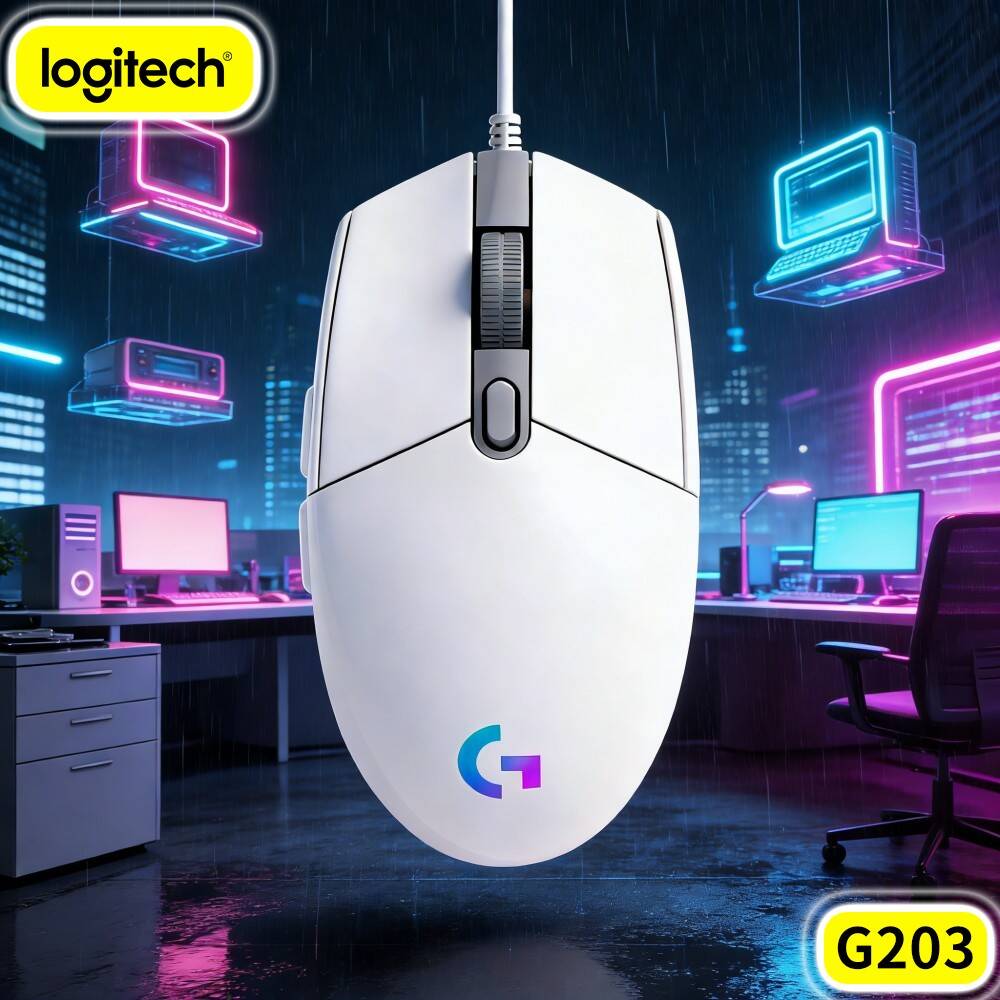 Logitech Mouse G203 - Logitech G203 Wired Gaming Mouse Curved