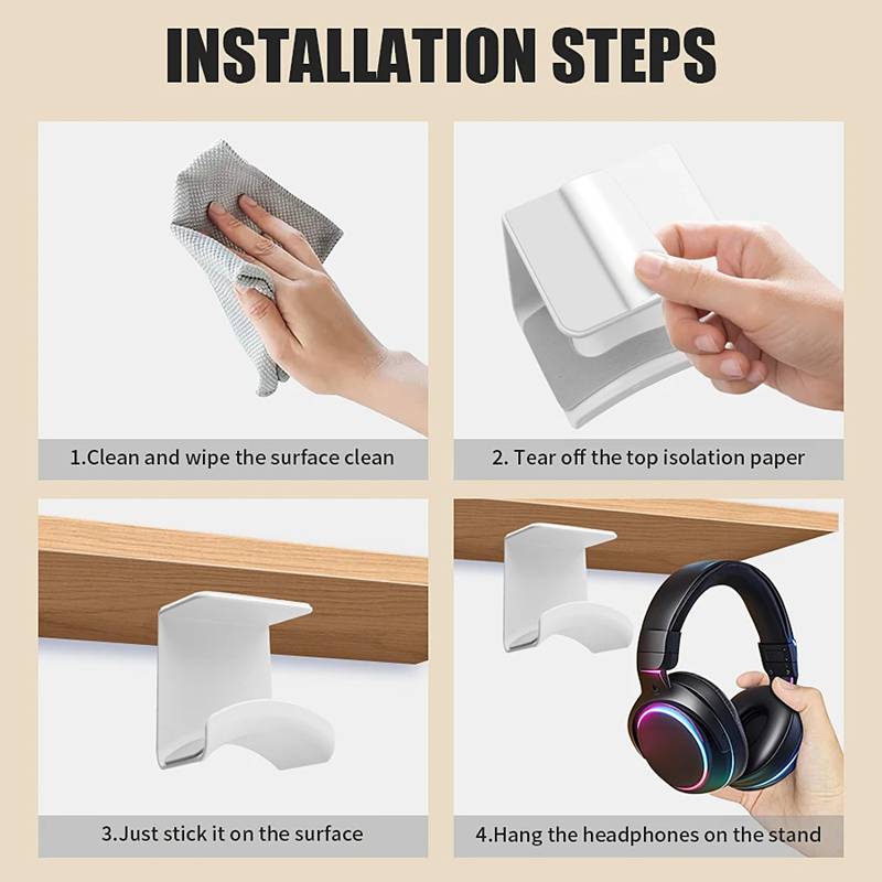 Universal Headphone Stand Adhe - Gaming Accessories Stand ulasan dan harga