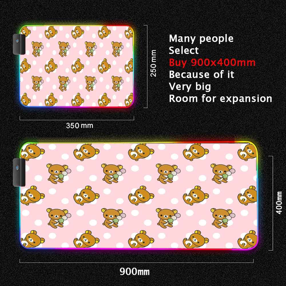 Korilakkuma Mouse Pad Xxl Cute - Gaming Accessories Pink ulasan dan harga
